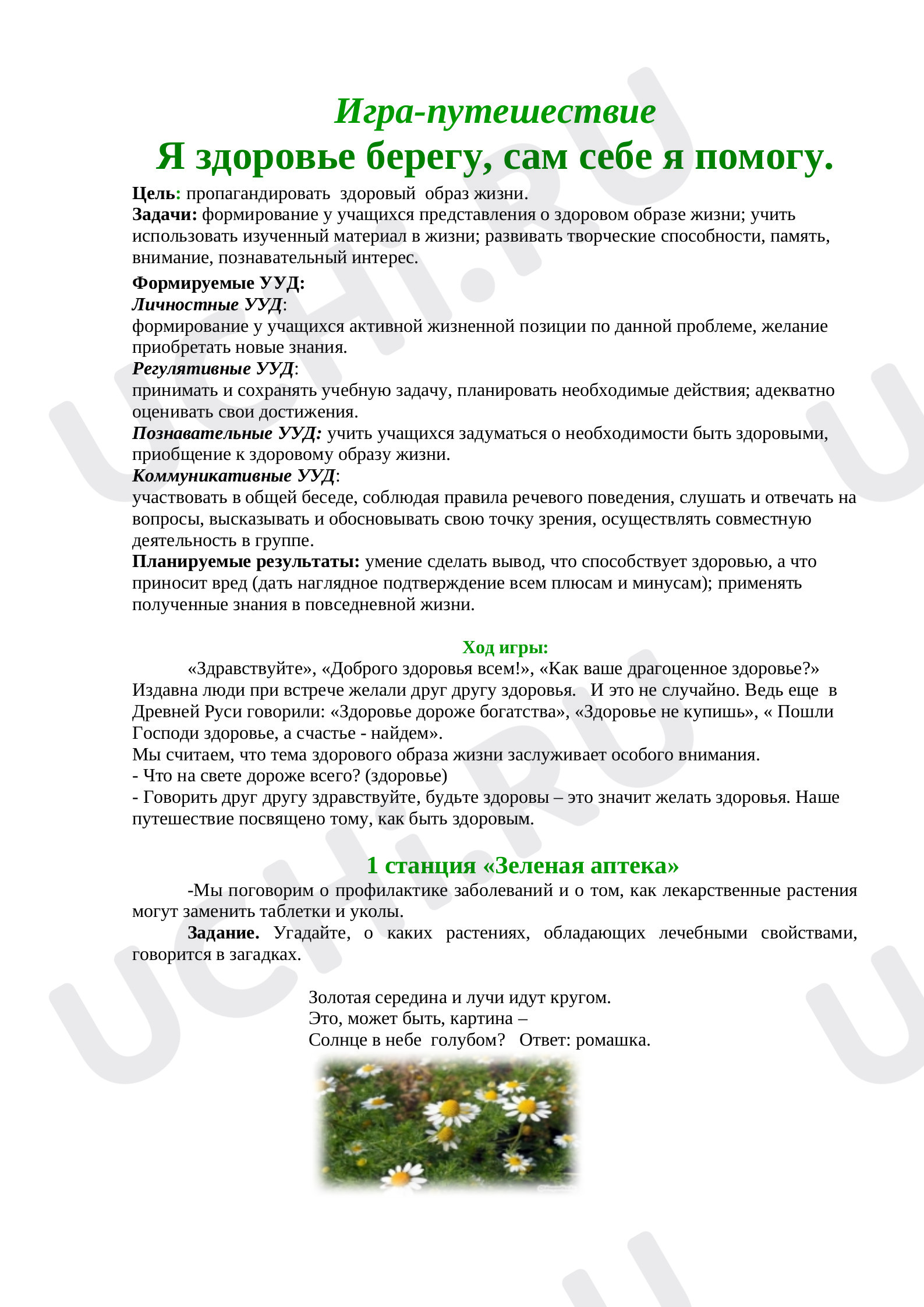 Предпросмотр материала Внеурочная активность.  Тема  "Я здоровье берегу - сам себе я помогу!"