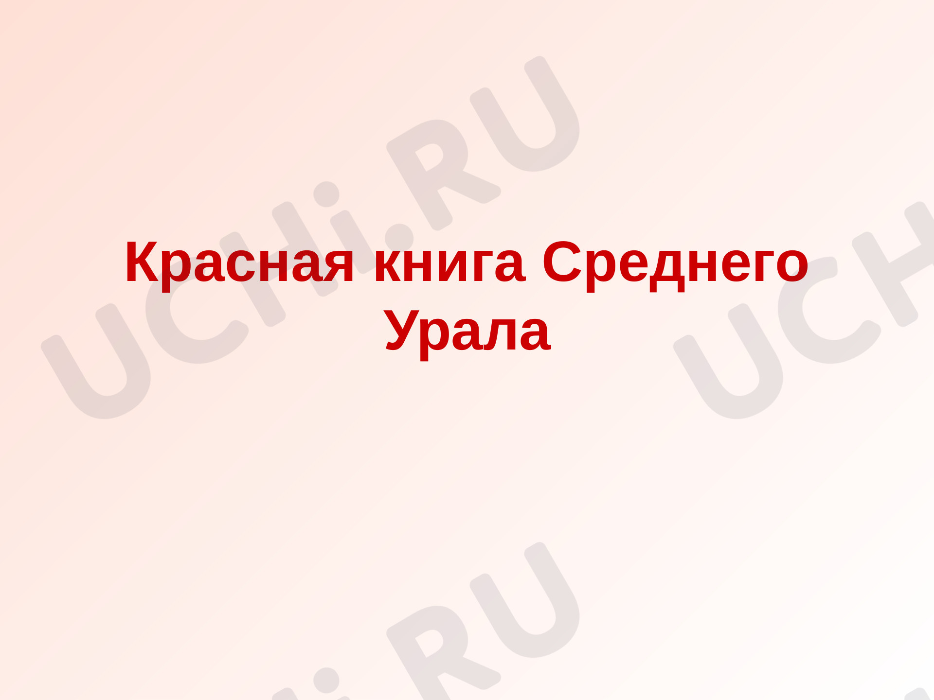 Предпросмотр материала Красная книга Среднего Урала
