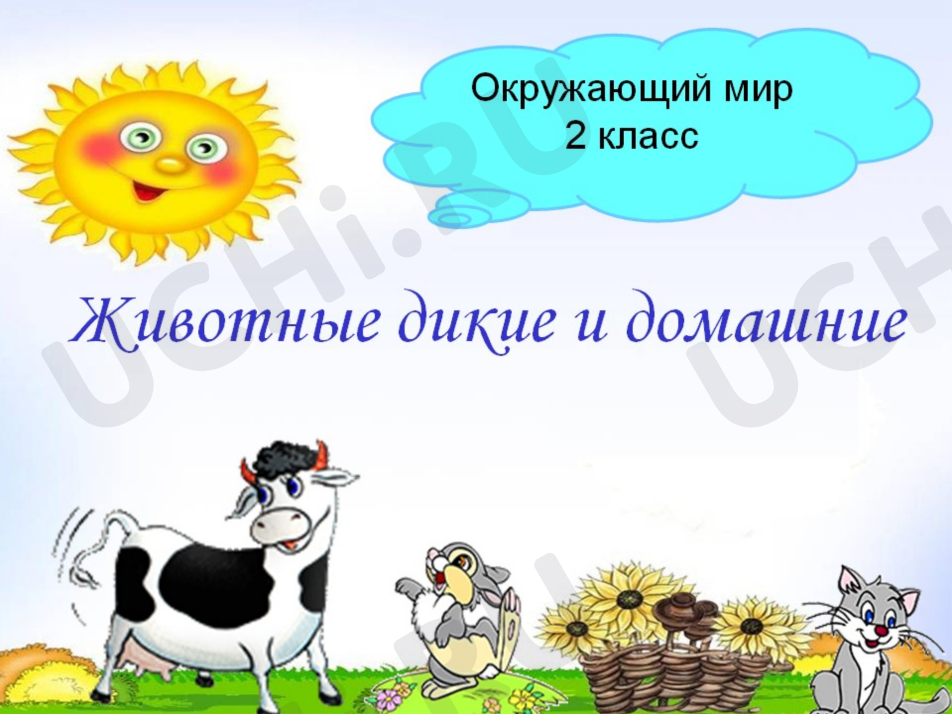 Предпросмотр материала Презентация к уроку окружающего мира по теме: Дикие и домашние животные