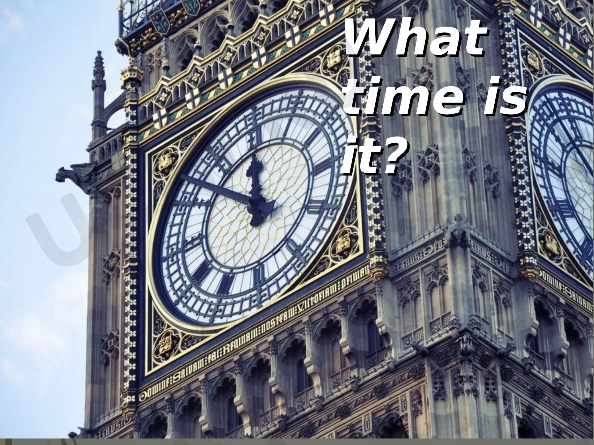 Предпросмотр материала Английский язык. Презентация. What time is it?