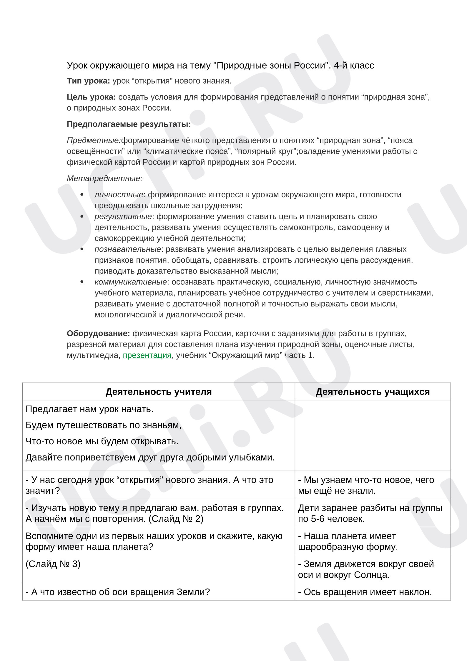 Предпросмотр материала Природные зоны России