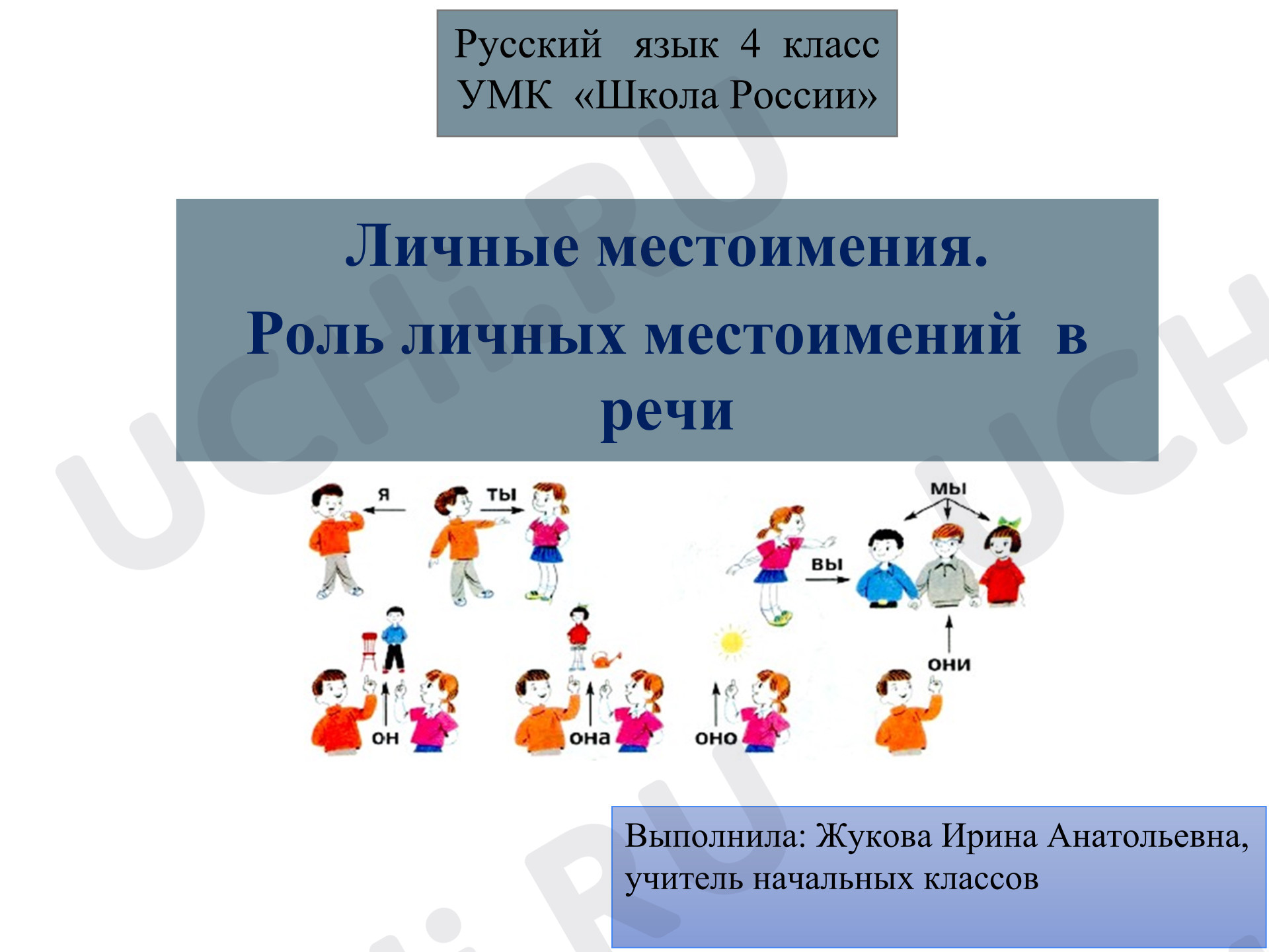 Предпросмотр материала Презентация к уроку русского языка. Личные местоимения. Роль личных местоимений в речи