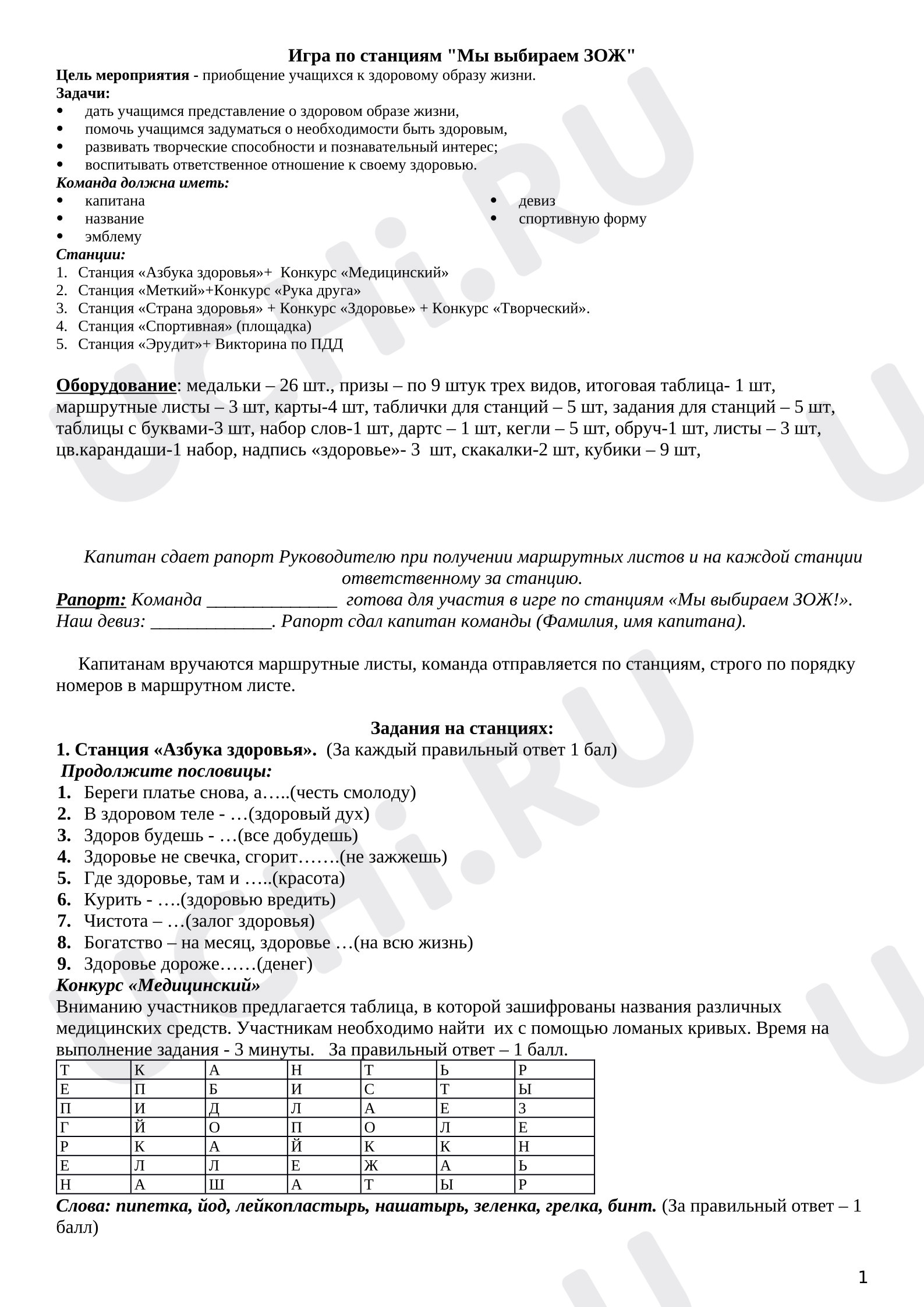 Предпросмотр материала План занятия. Классный час. Мы выбираем ЗОЖ