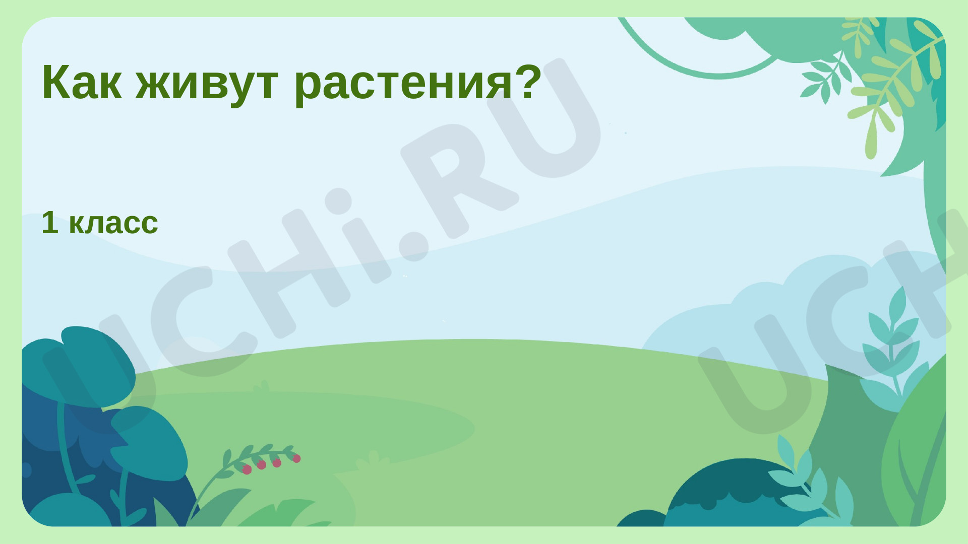 Предпросмотр материала Как живут растения?