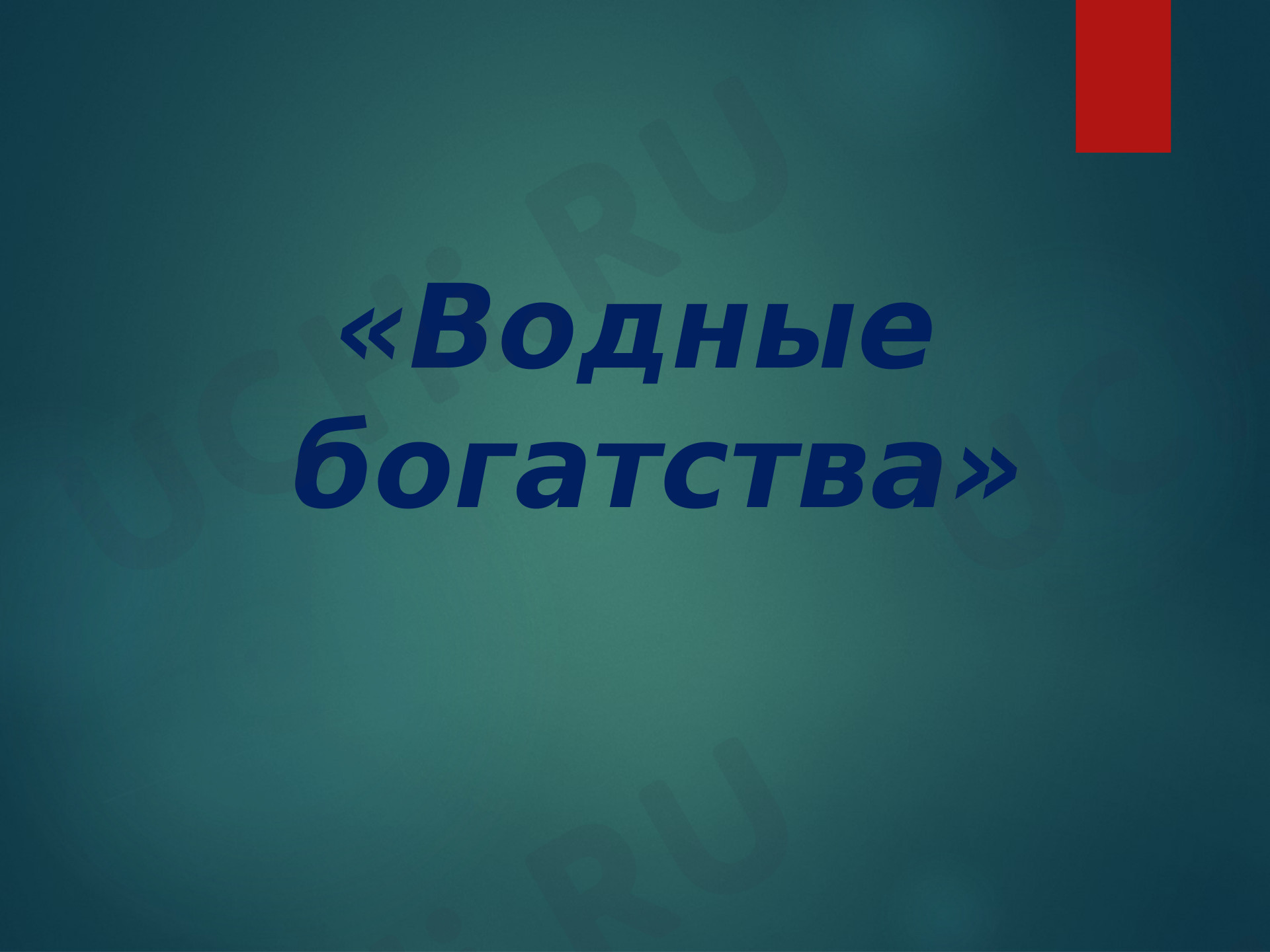 Предпросмотр материала Водные богатства