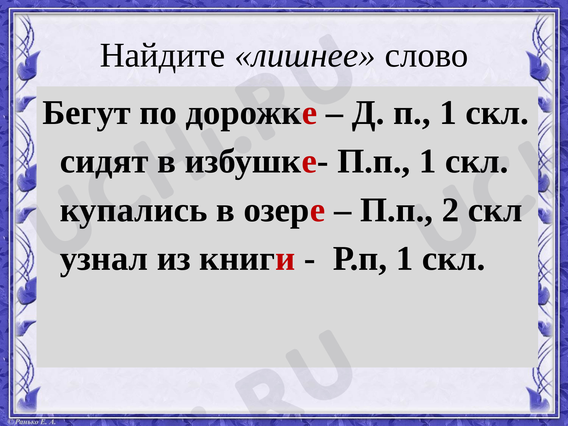 Правописание падежных окончаний имён существительных 2 склонения: 2  склонение имён существительных | Учи.ру