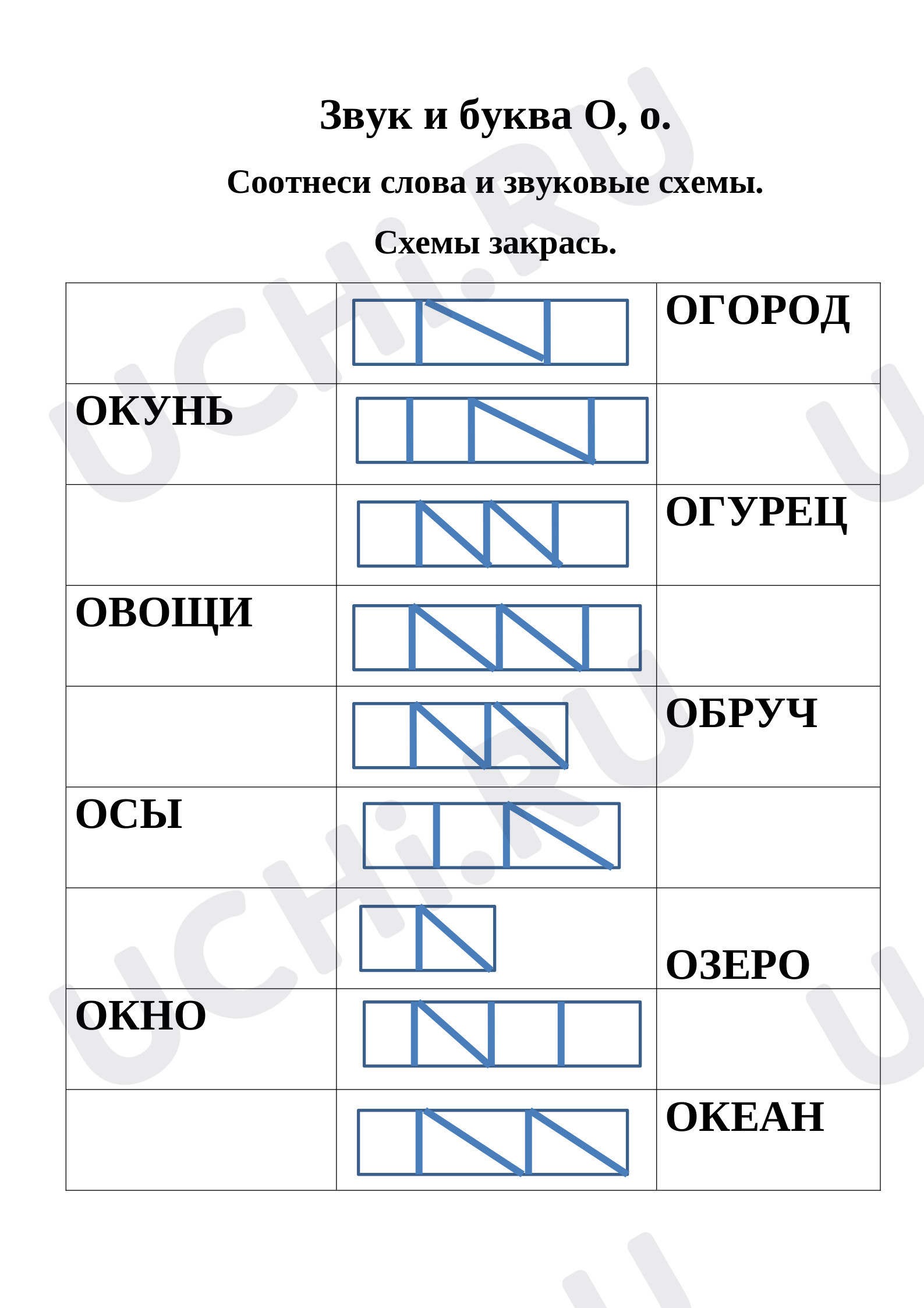 Предпросмотр материала Звуковой анализ слов. Звук и буква О, о