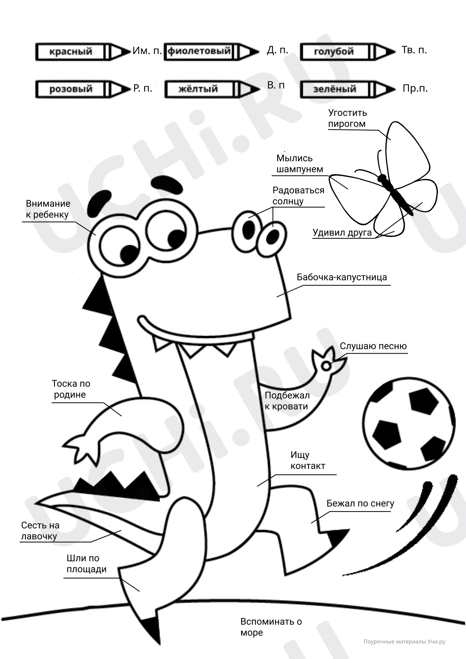 ?? Интерактивная карточка по теме “Определи падеж” для 4 класса | Учи.ру