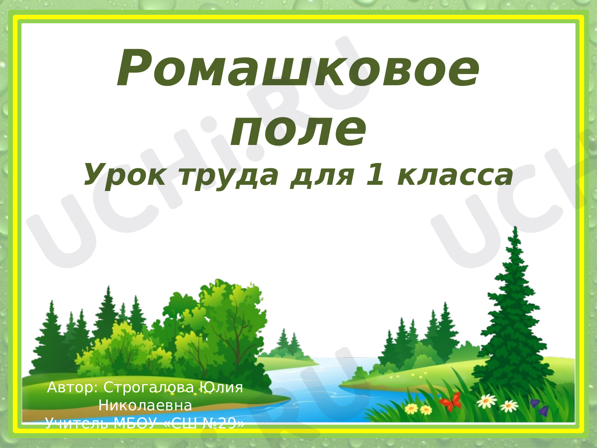 Предпросмотр материала Презентация. Ромашковое поле.