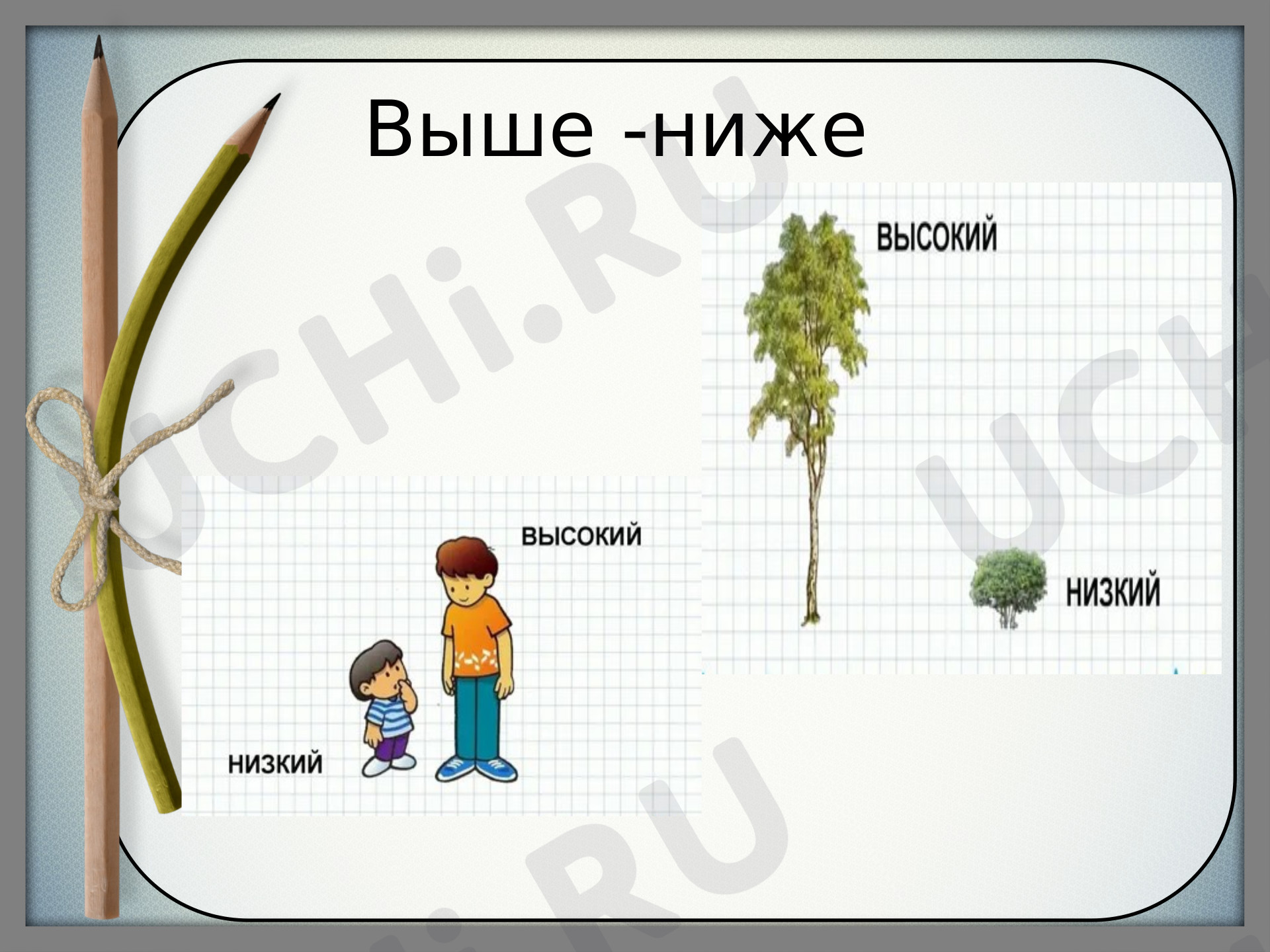 Пространственные отношения, математика 1 класс | Подготовка к уроку