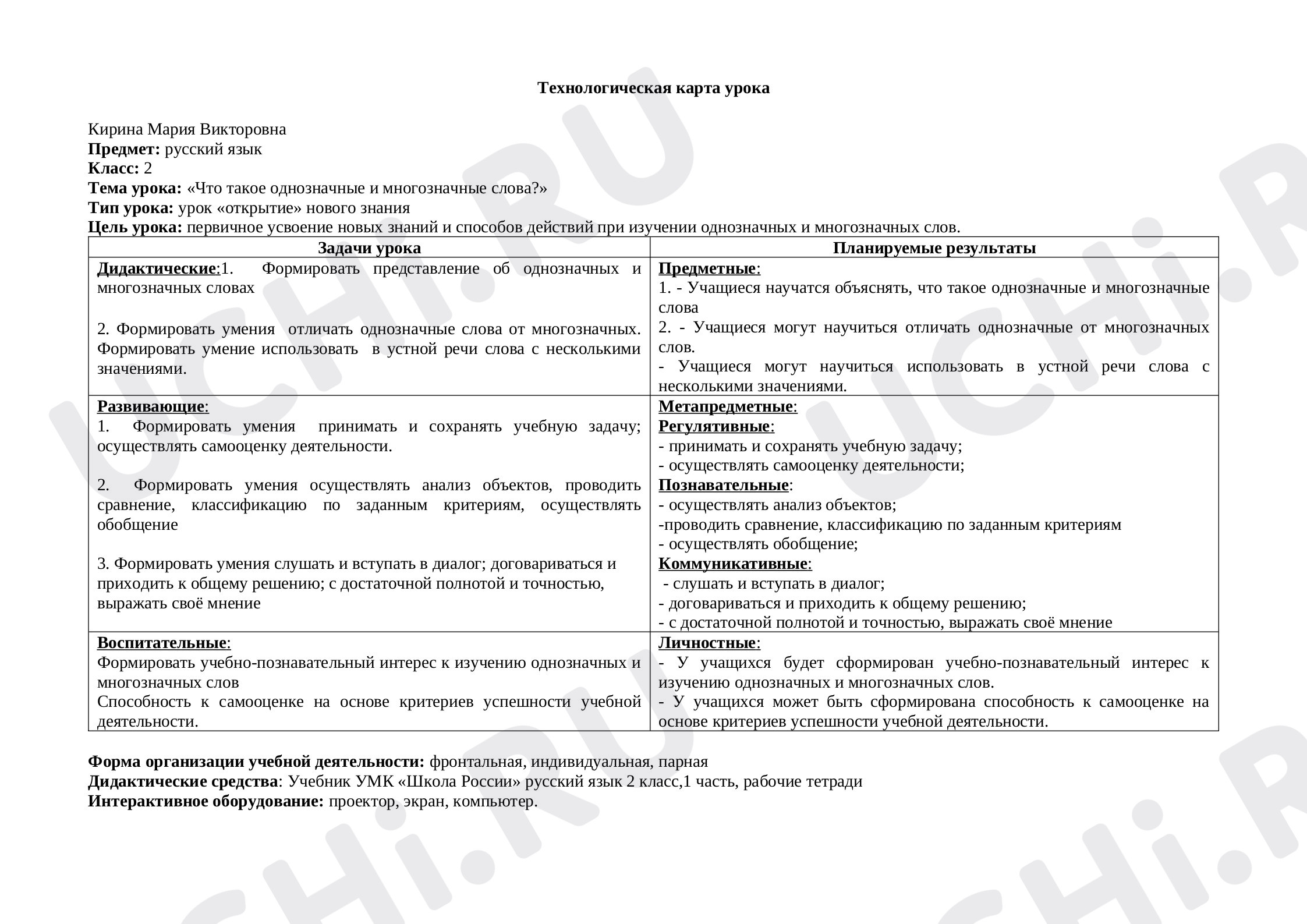 Предпросмотр материала Что такое однозначные и многозначные слова?
