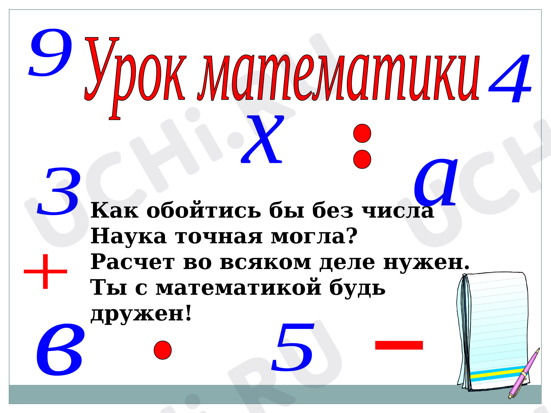 Предпросмотр материала Презентация по математике. Числовые выражения.