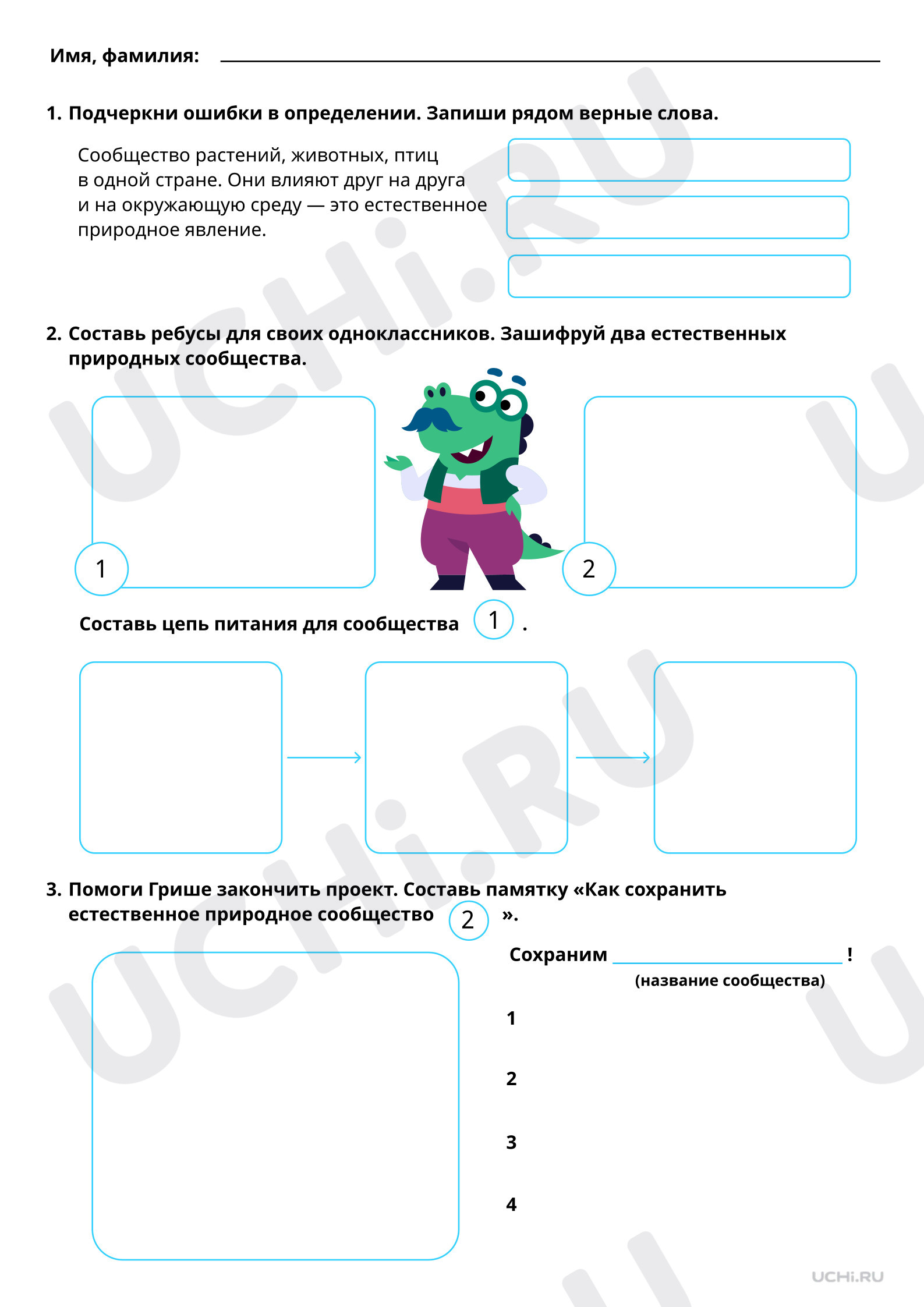 Предпросмотр материала Естественные природные сообщества: лес, луг, водоём. Повышенный уровень