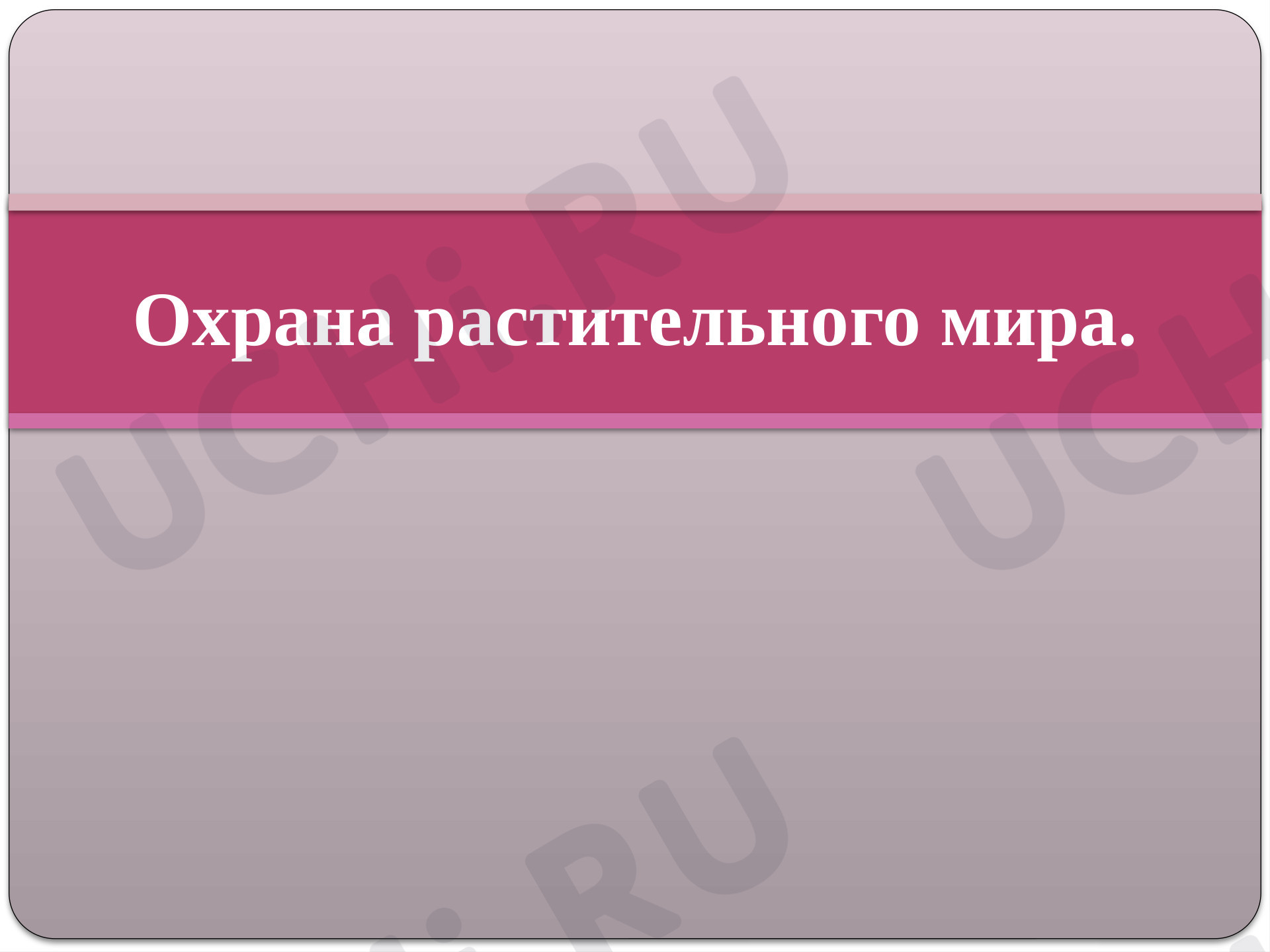 Предпросмотр материала Презентация. Охрана природы, растительный мир.