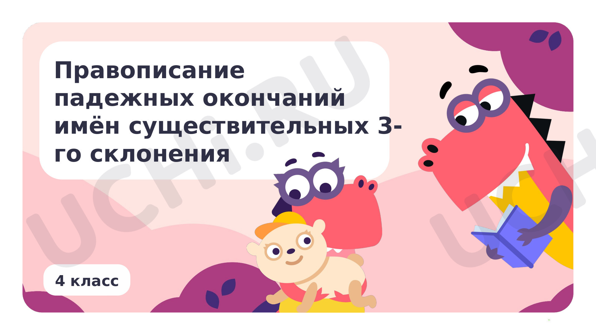 Предпросмотр материала Правописание падежных окончаний имён существительных 3 склонения