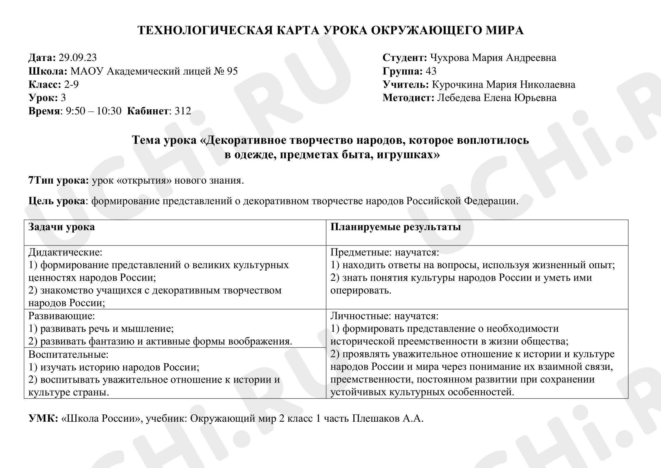 Предпросмотр материала Декоративное творчество народов. Труд людей родного края