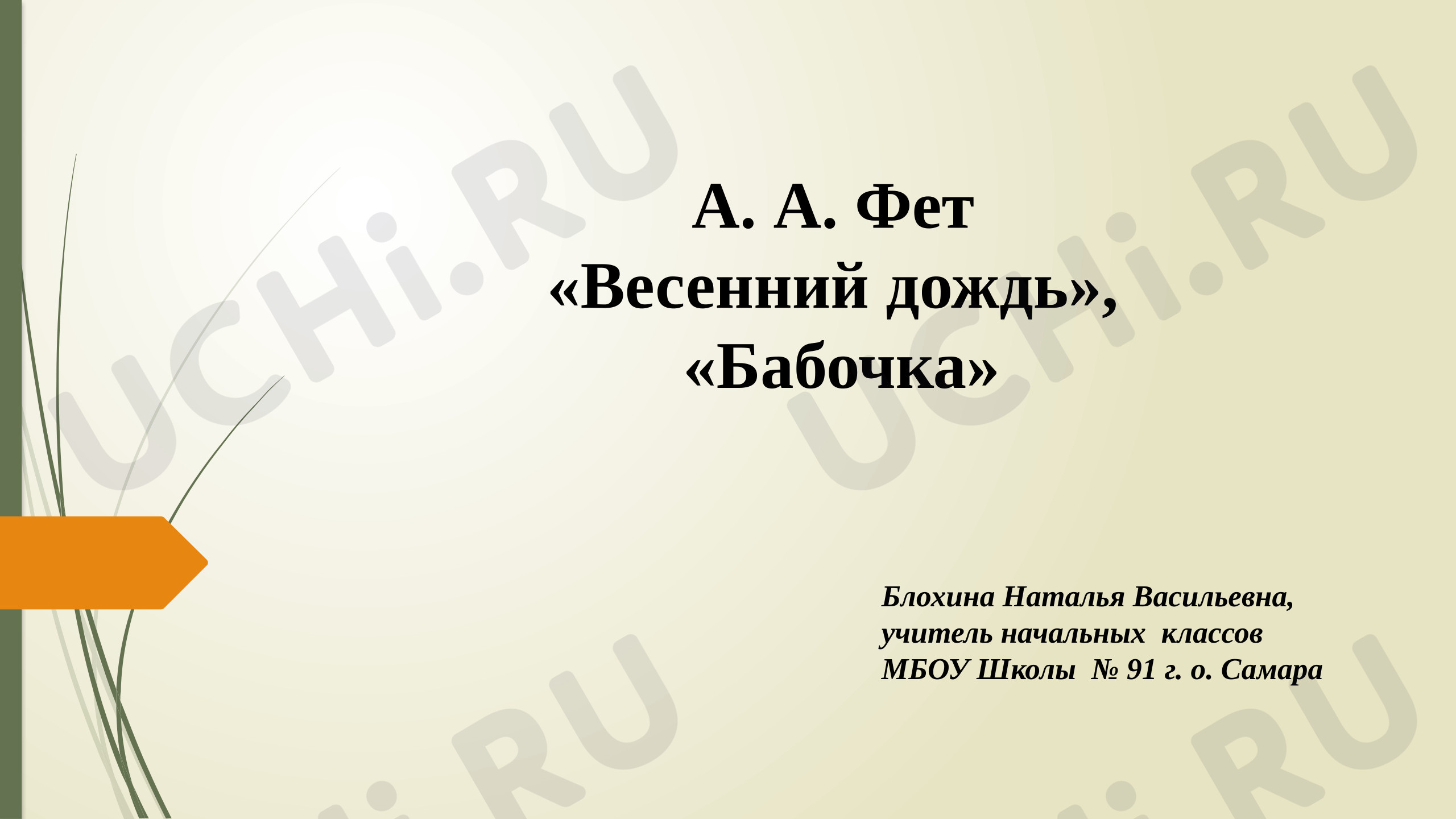 Предпросмотр материала Презентация к уроку литературного чтения Биография А. А. Фета.