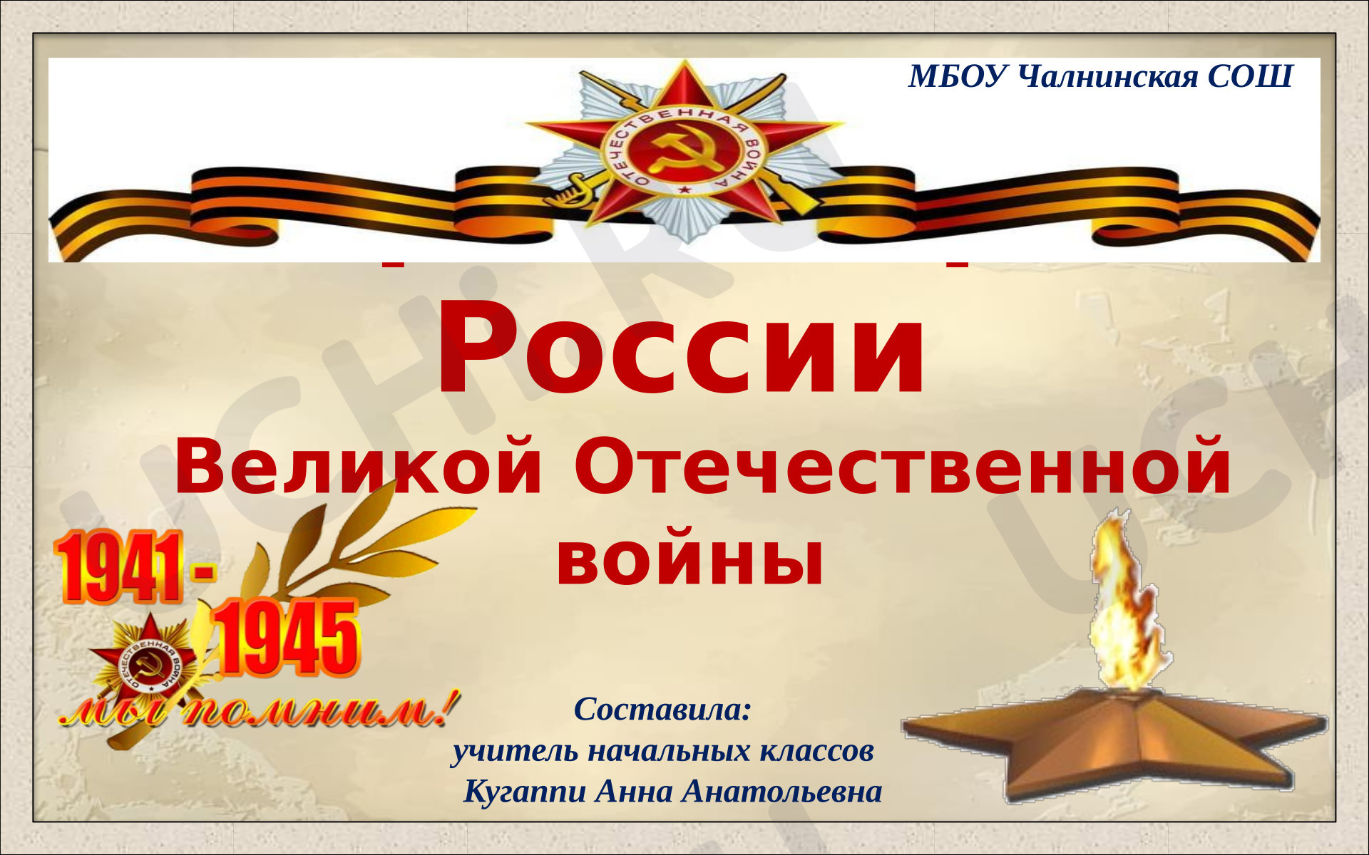 Предпросмотр материала Классный час, Презентация, Города-герои