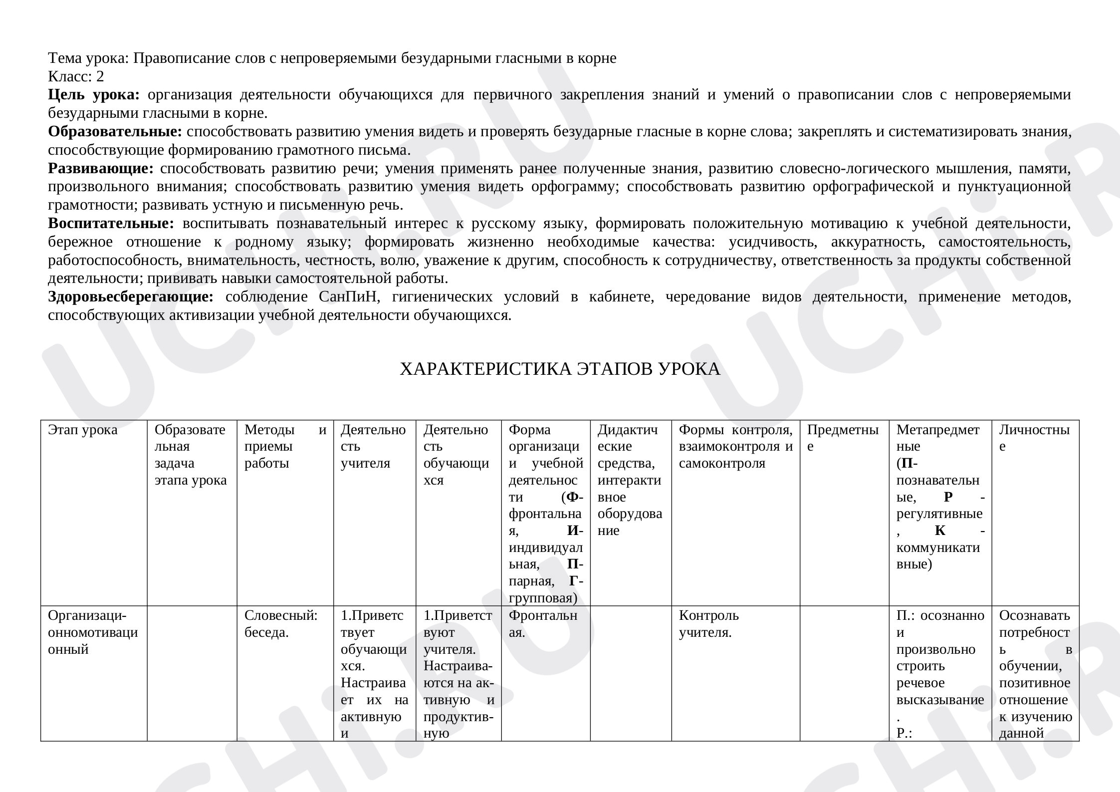 Предпросмотр материала Технологическая карта урока русского языка. Правописание слов с непроверяемыми безударными гласными в корне.
