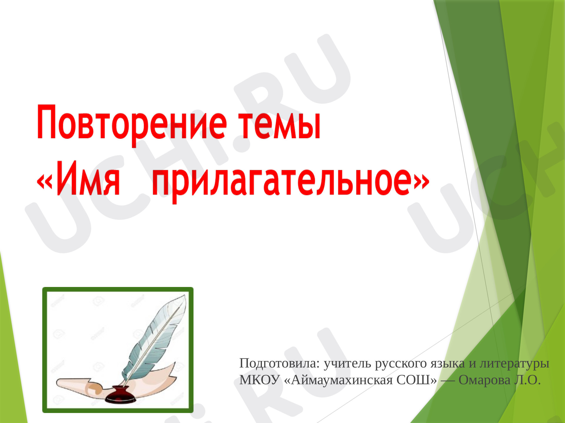 Предпросмотр материала Имя прилагательное