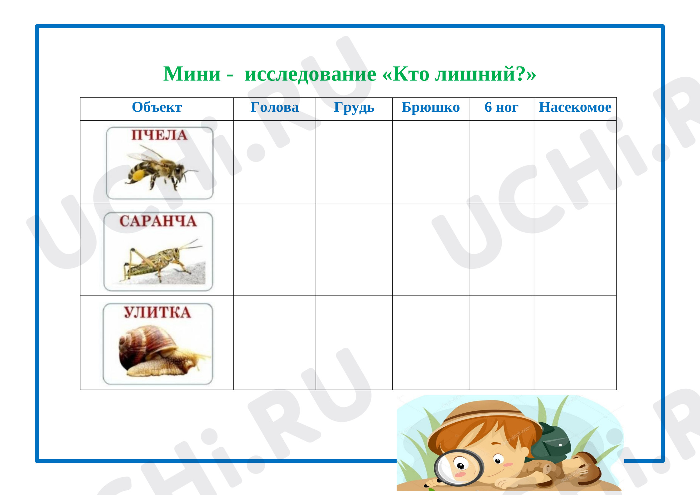 Предпросмотр материала Рабочий лист к уроку окружающего мира. Мини-исследование «Третий лишний».