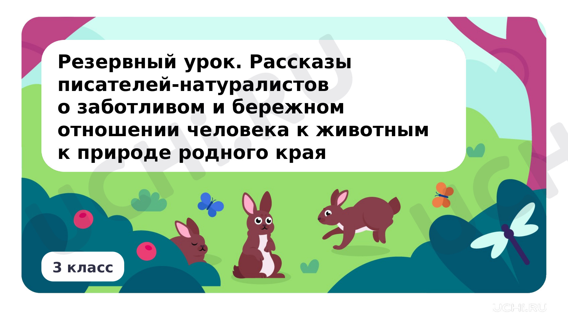 Предпросмотр материала Резервный урок. Рассказы писателей-натуралистов о заботливом и бережном отношении человека к животным к природе родного края
