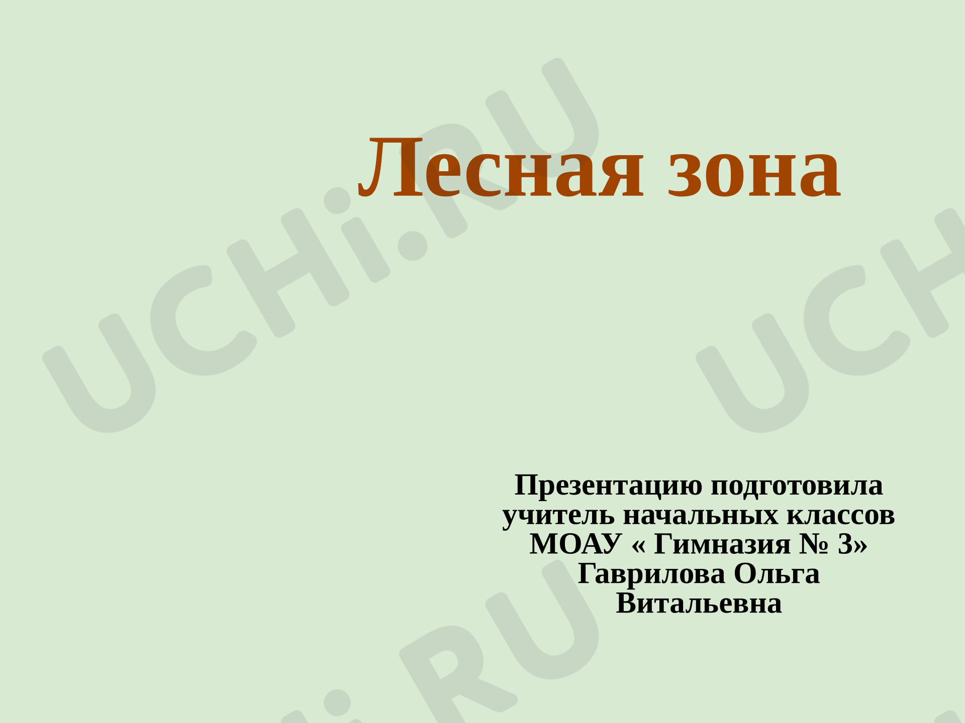 Предпросмотр материала Презентация к уроку окружающего мира. Зона лесов.