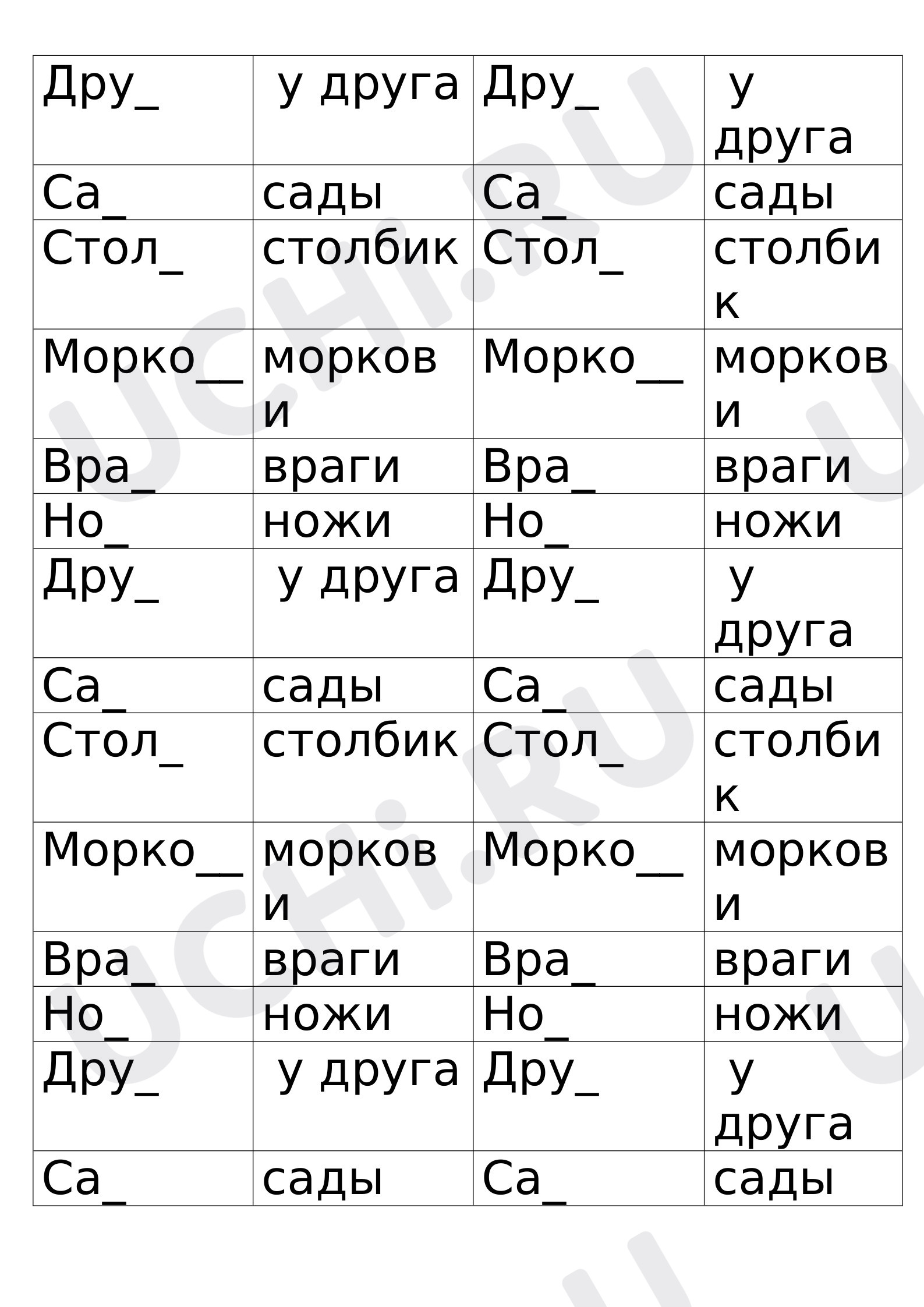 Предпросмотр материала Парные согласные