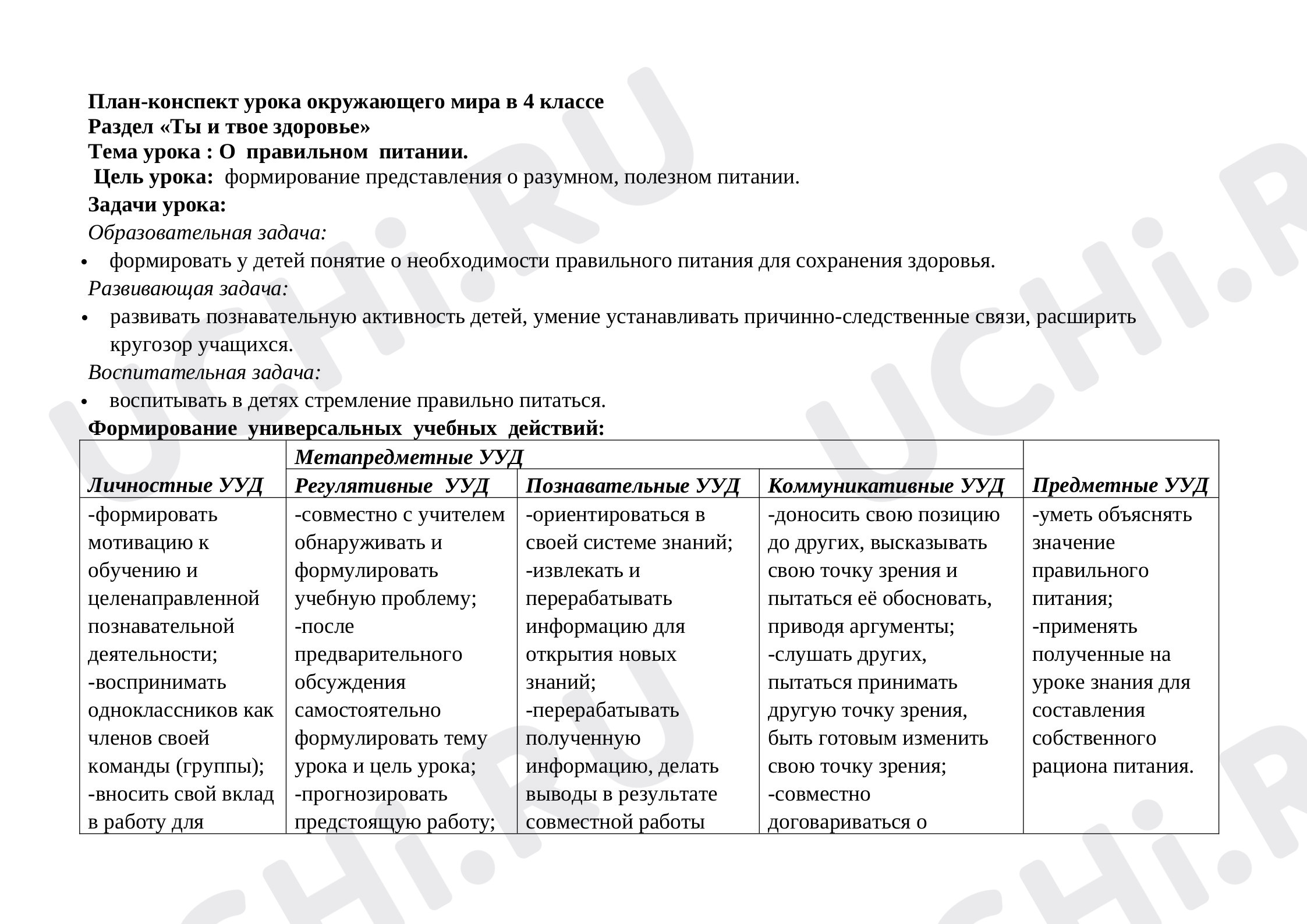 Урок здоровья: Здоровый образ жизни | Учи.ру