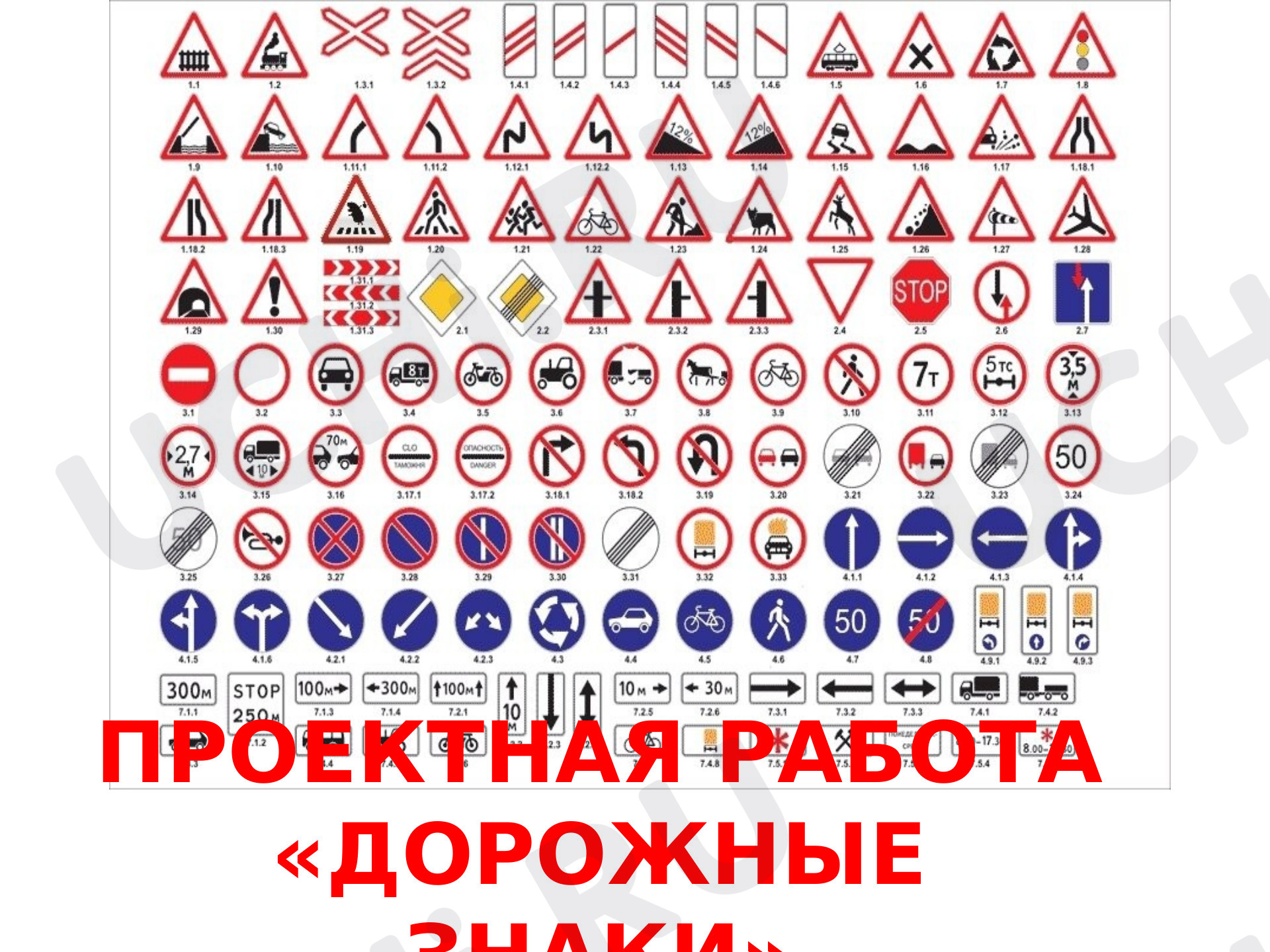 Предпросмотр материала Проектная работа "Дорожные знаки"