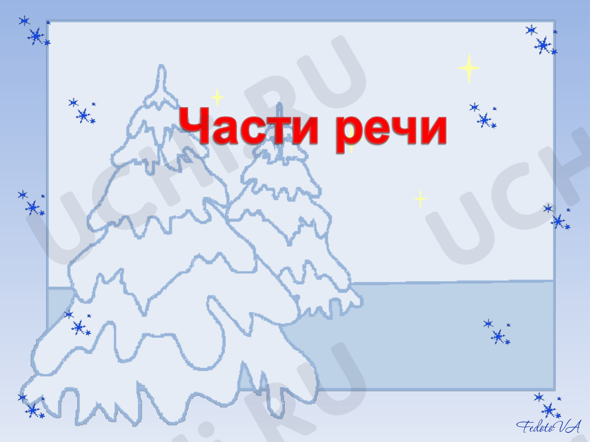 Предпросмотр материала Презентация к уроку русского языка. Части речи.