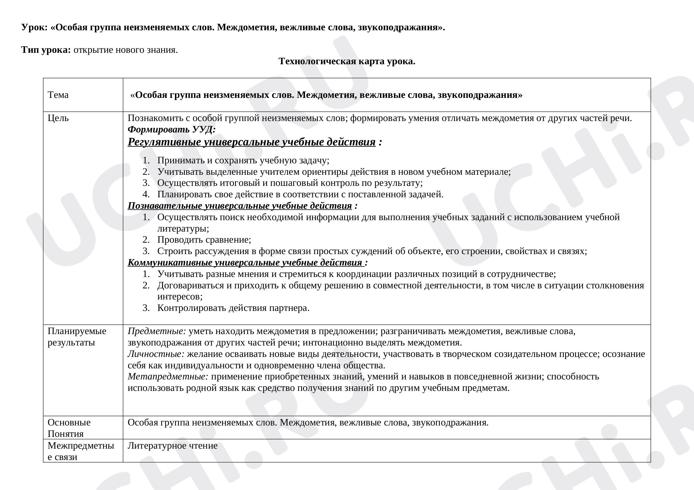 Предпросмотр материала Особая группа неизменяемых слов