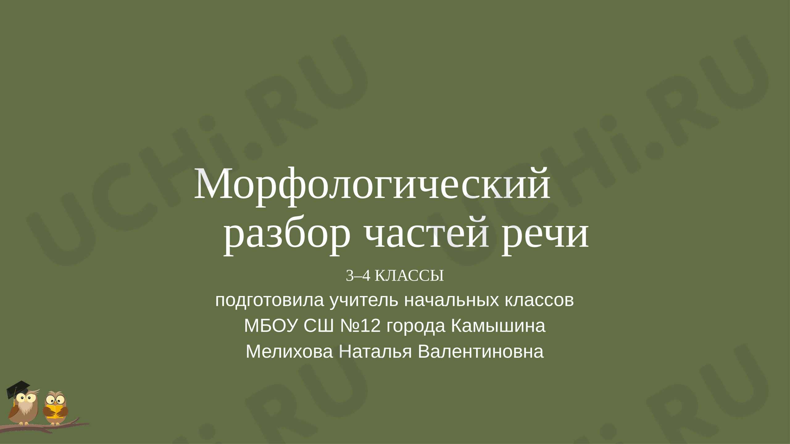 Предпросмотр материала Морфологический разбор
